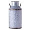 Vintiquewise Rustic Farmhouse Style Galvanized Metal Milk Can Decoration - Multi-Purpose Planter or Vase, Large QI003454.L - alternate 1